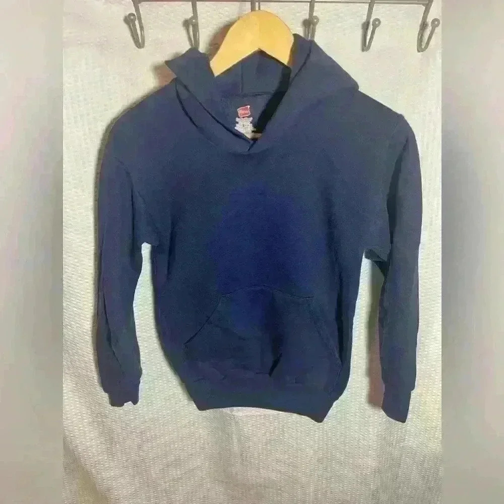 Hanes Medium Youth Blue Hoodie
